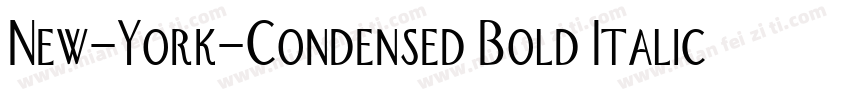 New-York-Condensed Bold Italic字体转换